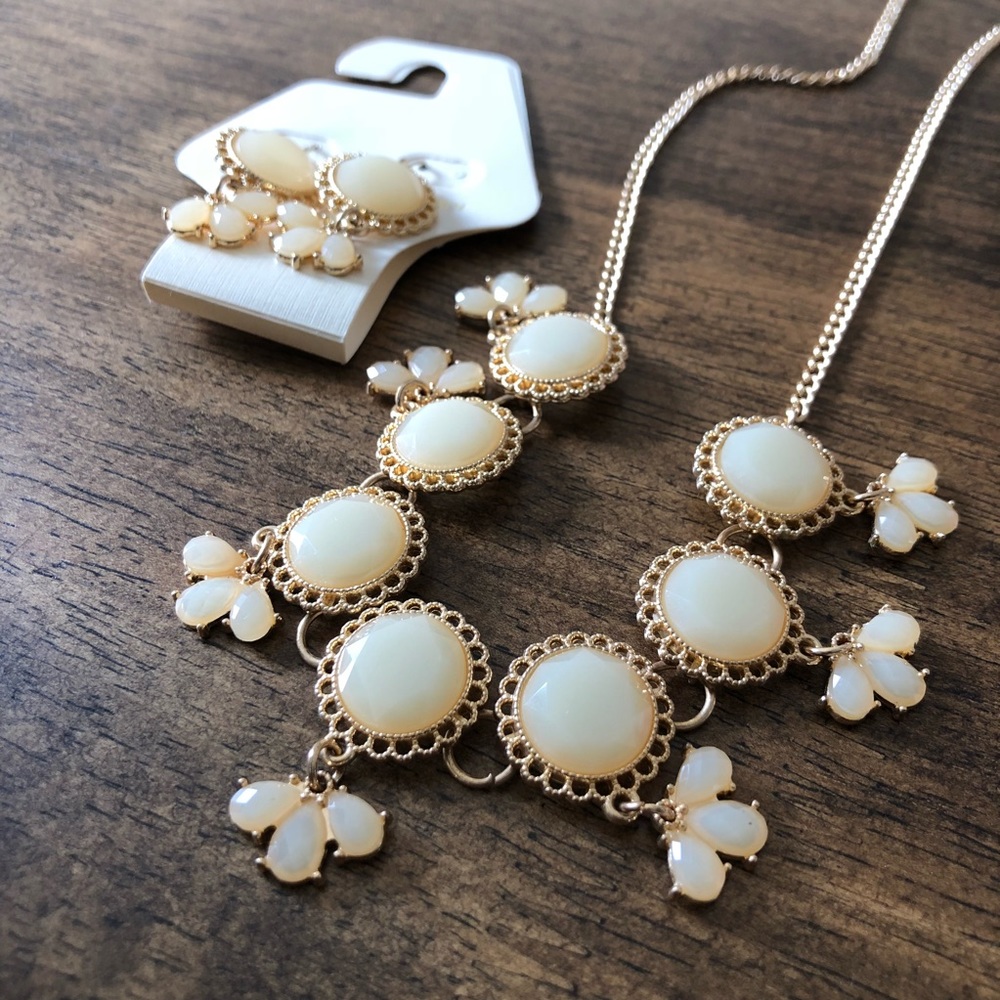 Cato Statement Necklace & Matching Earrings